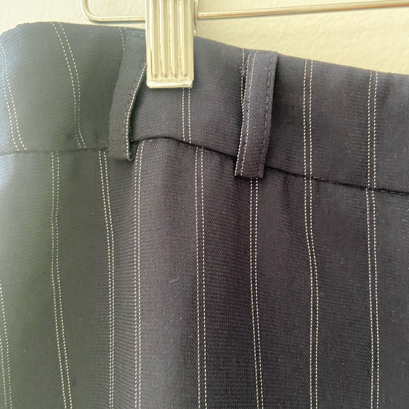 Vintage tailored pin stripe navy mini skirt - Picture 3 of 3